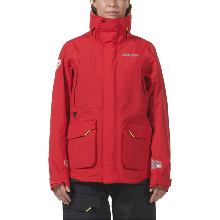 2024 Musto Mujer Br1 Chaqueta Channel 82405 - Rojo Verdadero